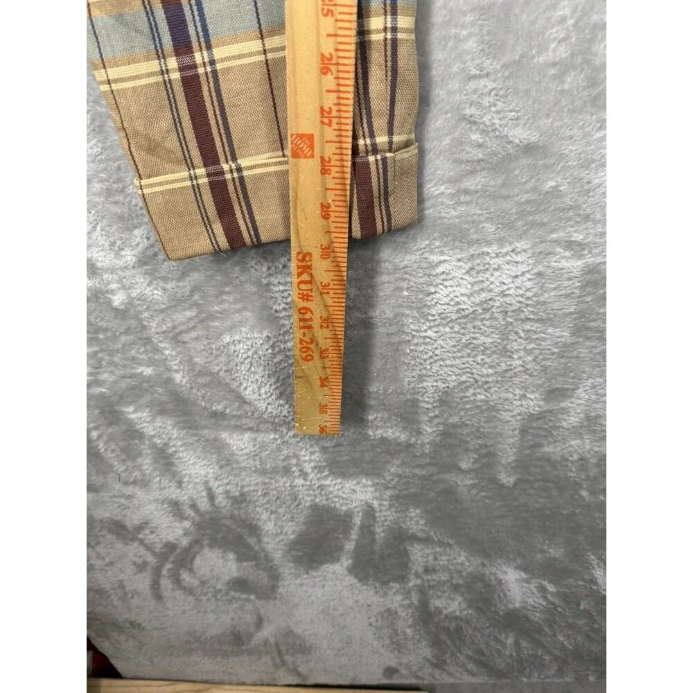 Pearly Gates Pants Mens 30x30 Plaid Tapered Golf Wool Old School Pleated Classic